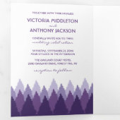 Hochzeitssuite für lila Waldgebiete Dreifach Gefaltete Einladung (Innen Erste Seite)