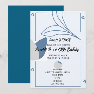 Hochzeitssuite Light Blue, French Blue W Einladung