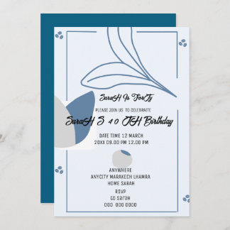 Hochzeitssuite Light Blue, French Blue W Einladung