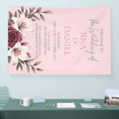 Hochzeitssuite mit Blumen (pink) Banner (Messe)