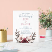 Hochzeitssuite mit Blumen (Weiß) Acrylschild (Hochzeit)