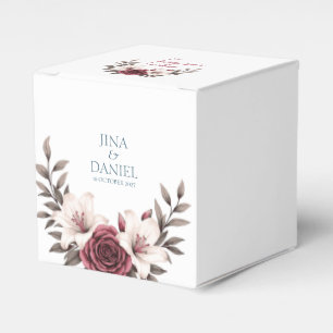 Hochzeitssuite mit Blumen (Weiß) Geschenkschachtel
