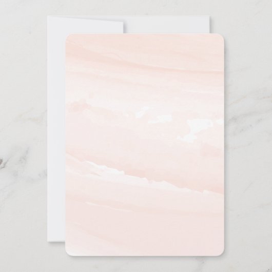 Hochzeitssuite mit Blumenmuster | Wasserfarbenwasc Einladung (Rückseite)