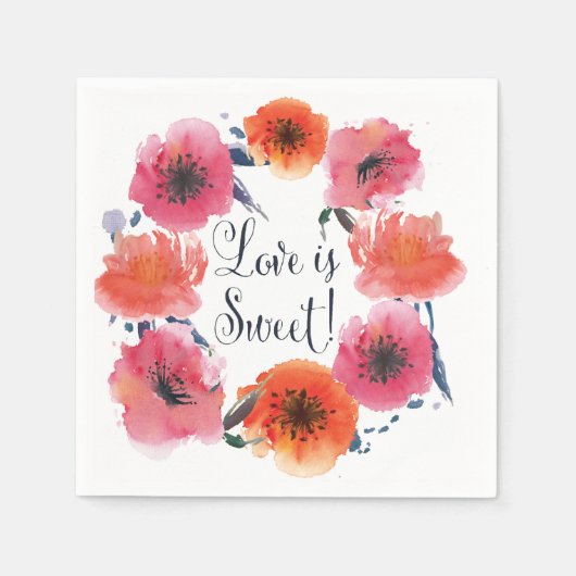 Hochzeitssuite Napkins für Wasserfarben Serviette (Vorderseite)