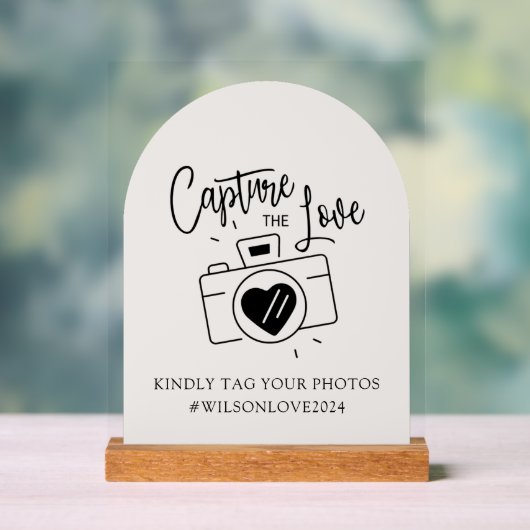 Hochzeitssymbol, Capture the Liebe Acrylschild (Neutral)