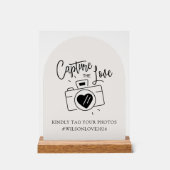 Hochzeitssymbol, Capture the Liebe Acrylschild (Vorderseite)