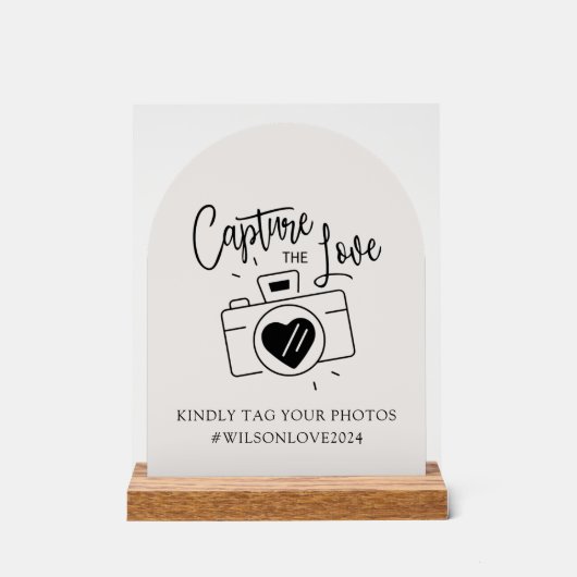 Hochzeitssymbol, Capture the Liebe Acrylschild (Vorderseite)