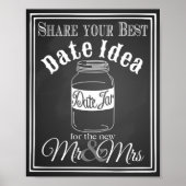 Hochzeitssymbol "Date jar Guest book" - Tafel Poster (Vorne)
