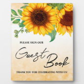 Hochzeitssymbol für Sonnenblumen Fotoplatte (Vorderseite)