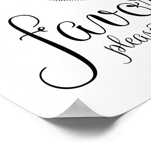 Hochzeitssymbol - Gastgeschenke Hochzeit unterzeic Poster (Ecke)