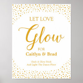 Hochzeitssymbol - Gelassen Liebe Glow Confetti Zei Poster