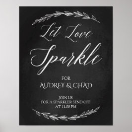 Hochzeitssymbol - Gelassen Liebe Sparkle Halbpensi Poster