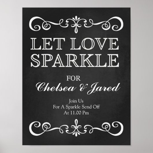 Hochzeitssymbol - Gelassen Liebe Sparkle Halbpensi Poster (Vorne)