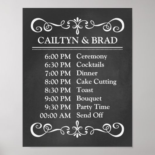 Hochzeitssymbol - Hochzeitskalender Poster (Vorne)