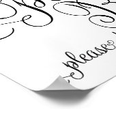 Hochzeitssymbol - Open Bar Sign - Poster (Ecke)