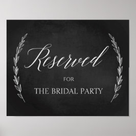 Hochzeitssymbol - Reserviertes Tafelschild Poster
