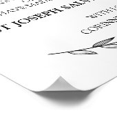 Hochzeitssymbol - Spende Laurel Wedding Sign Poster (Ecke)