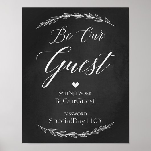 Hochzeitssymbol - Zeichen für WiFi-Kennwörter Poster (Vorne)