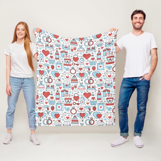 Hochzeitssymbole Fleecedecke (Beispiel)