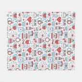 Hochzeitssymbole Fleecedecke (Vorderseite (Horizontal))