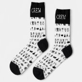 Hochzeitssymbole Groom Crew Custom Socken (Linkes Detail)