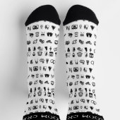 Hochzeitssymbole Groom Crew Custom Socken (Oben)