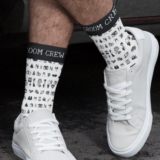 Hochzeitssymbole Groom Crew Custom Socken