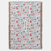 Hochzeitssymbole individuelle Name Decke werfen (Vorderseite Vertikal)