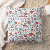 Hochzeitssymbole werfen Kissen (Decke)