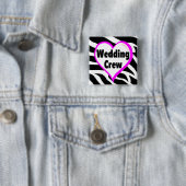 Hochzeitsszebrastreifen (Herz-Zebra-Crew) Button (Beispiel)