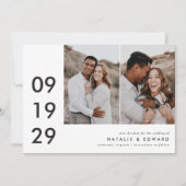 Hochzeitsszeitsgrafik mit mehreren Fotos Save The Date (Vorderseite)