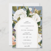 Hochzeitsszenarien für botanische Blumengestelle Einladung (Vorderseite)