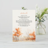 Hochzeitsszenarien im Herbst Begleitkarte (Stehend Vorderseite)