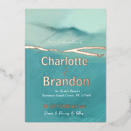 Hochzeitsszenario Abstrakter künstlerischer Landsc Folieneinladung