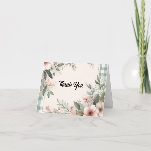 Hochzeitsszenario boho Brautparty Dankeskarte (Vorderseite)