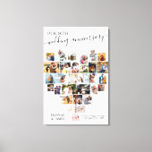 Hochzeitsszenario Drehbuch Herzfoto Collage Leinwanddruck (Vorderseite)