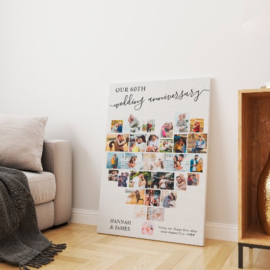 Hochzeitsszenario Drehbuch Herzfoto Collage Leinwanddruck