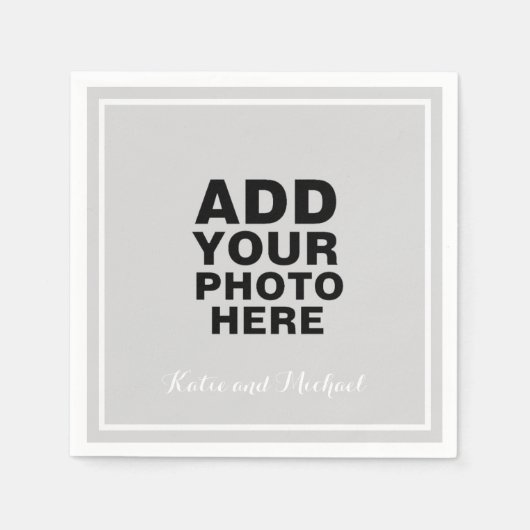 Hochzeitsszenario-Foto oder Grafik Serviette (Vorderseite)