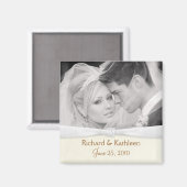 Hochzeitsszenario - Foto Save the Date - Platz Magnet (Vorderseite/Rückseite)
