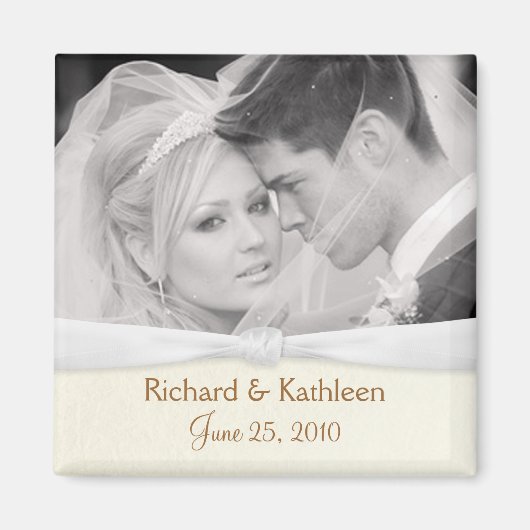 Hochzeitsszenario - Foto Save the Date - Platz Magnet (Vorne)