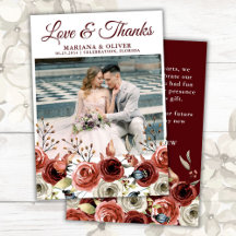 Hochzeitsszenario Foto Vielen Dank Card Herbst Mix