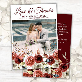 Hochzeitsszenario Foto Vielen Dank Card Herbst Mix Einladung