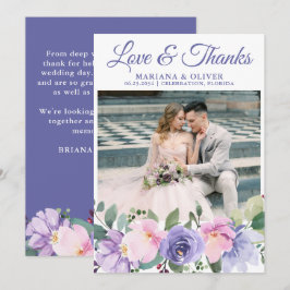 Hochzeitsszenario Foto Vielen Dank Card Lavender F Einladung