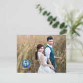 Hochzeitsszenario Foto Vielen Dank doppelseitige P Postkarte (Stehend Vorderseite)