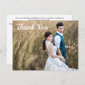Hochzeitsszenario Foto Vielen Dank doppelseitige P Postkarte (Vorne/Hinten)