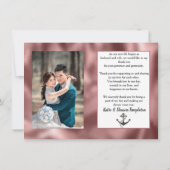 Hochzeitsszenario-Foto Vielen Dank, zweiseitige na Karte (Rückseite)