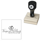Hochzeitsszenario Fotografy Ring Logo Artist Studi Gummistempel (Stempel)