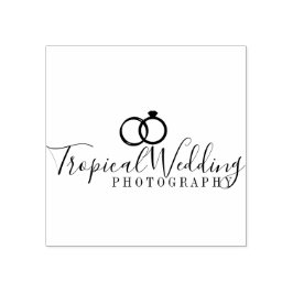 Hochzeitsszenario Fotografy Ring Logo Artist Studi Gummistempel