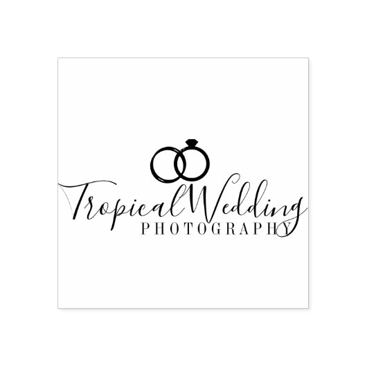 Hochzeitsszenario Fotografy Ring Logo Artist Studi Gummistempel (Prägung)