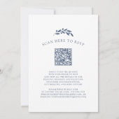 Hochzeitsszenario für die Blauolive-Zweigstelle Einladung (Rückseite)